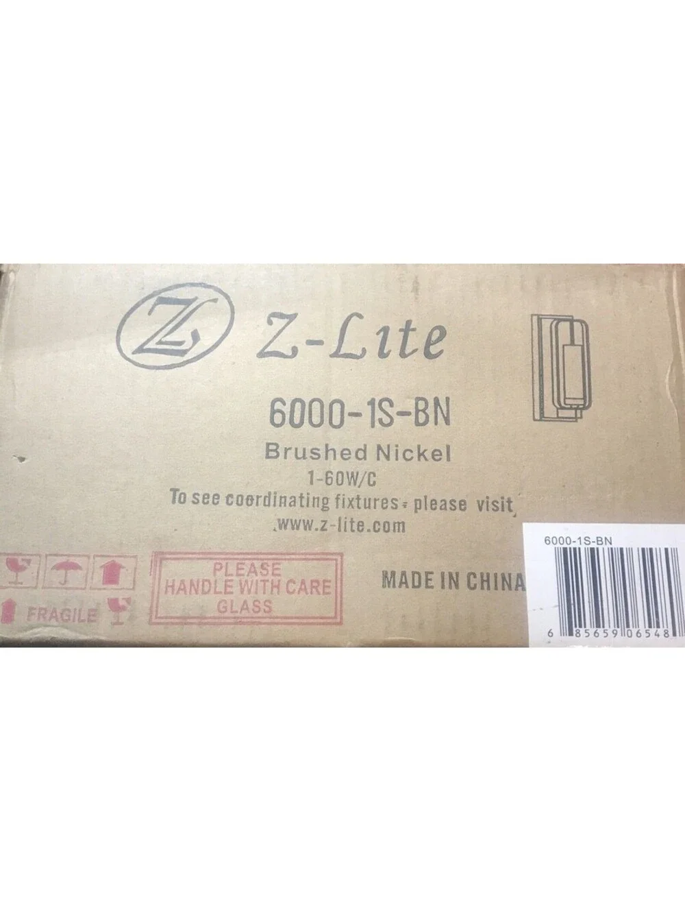 Z-Lite 6000-1S-BN Aideen 1 Light 4.5 inch Brushed Nickel Wall Sconce Wall Light